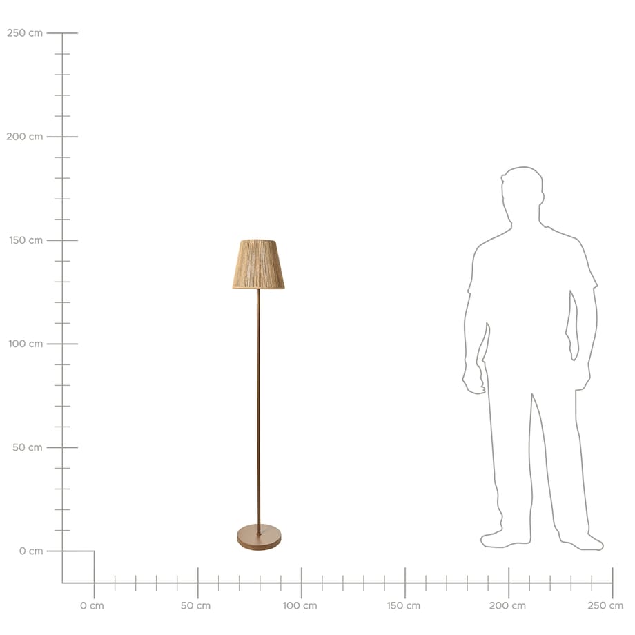 Lampa podłogowa HANGER Metal Brązowy