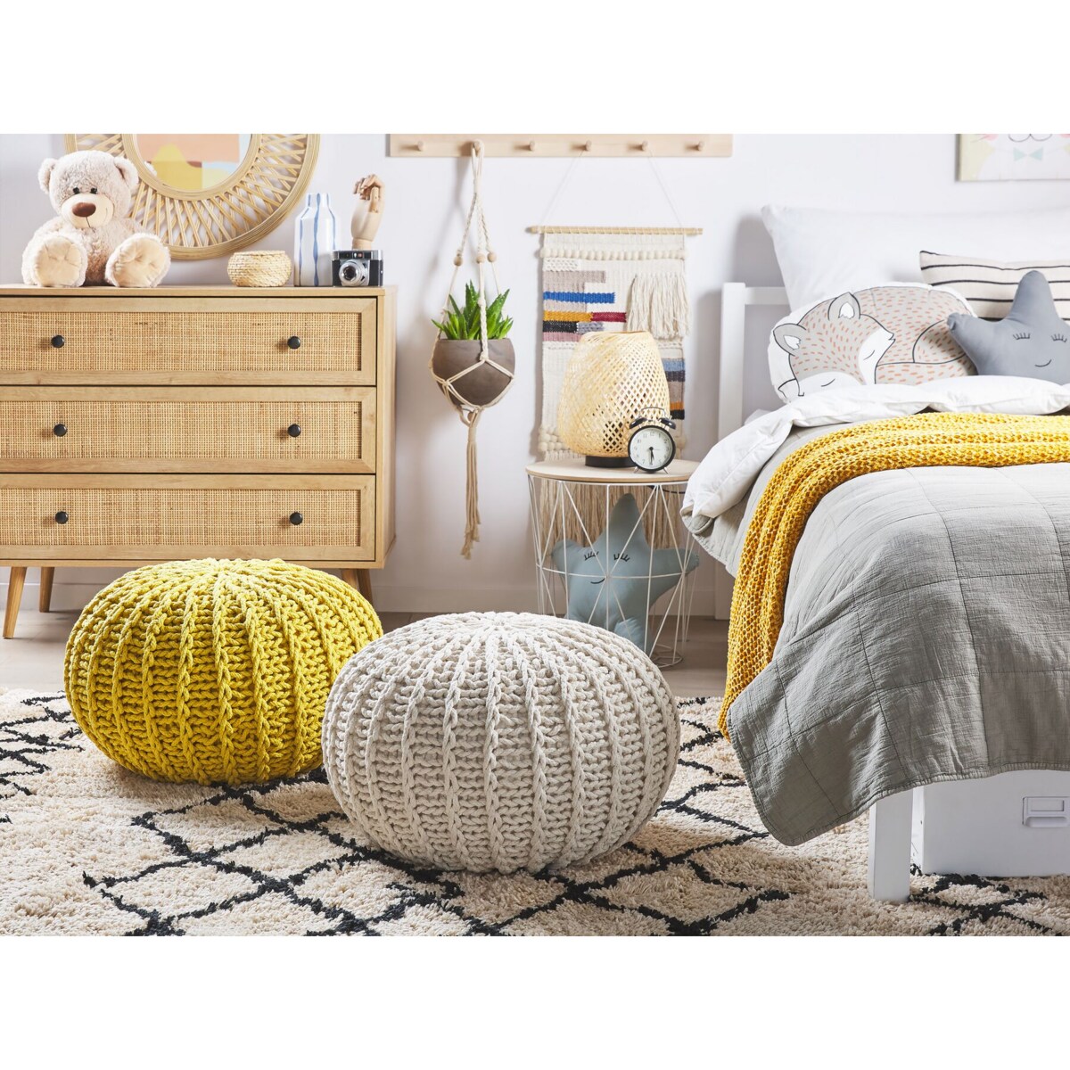 Puf 50 x 35 cm żółty CONRAD II