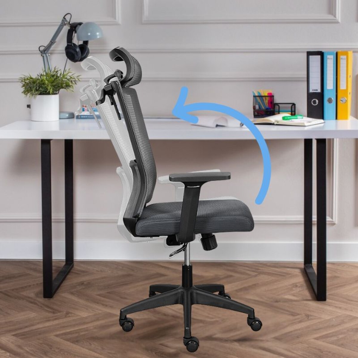 Krzesło biurowe fotel obrotowy K80 regulowany do gabinetu biurka