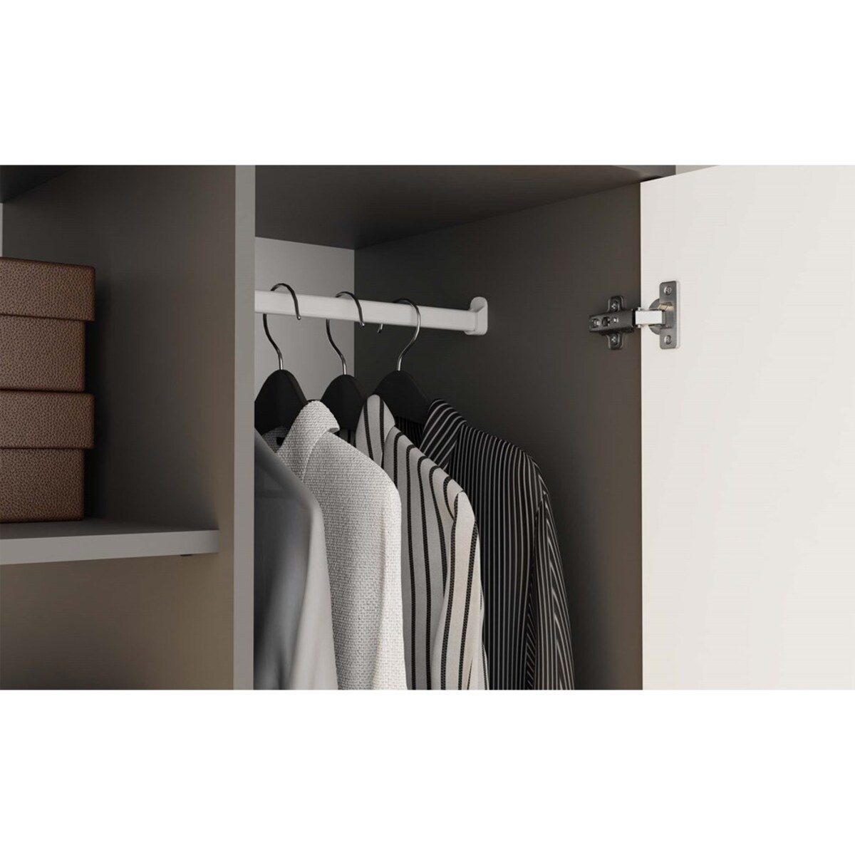 Szafa Malwa SS-90 ANTRACYT BIEL