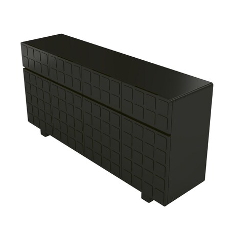 Nowoczesna komoda z frontami 3D Skandica CUBO LONG / kolor czarny / szer. 169 cm
