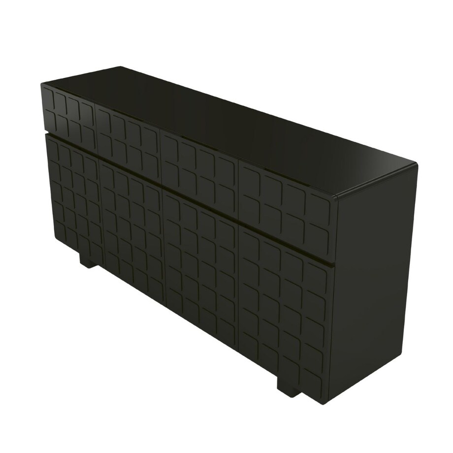 Nowoczesna komoda z frontami 3D Skandica CUBO LONG / kolor czarny / szer. 169 cm