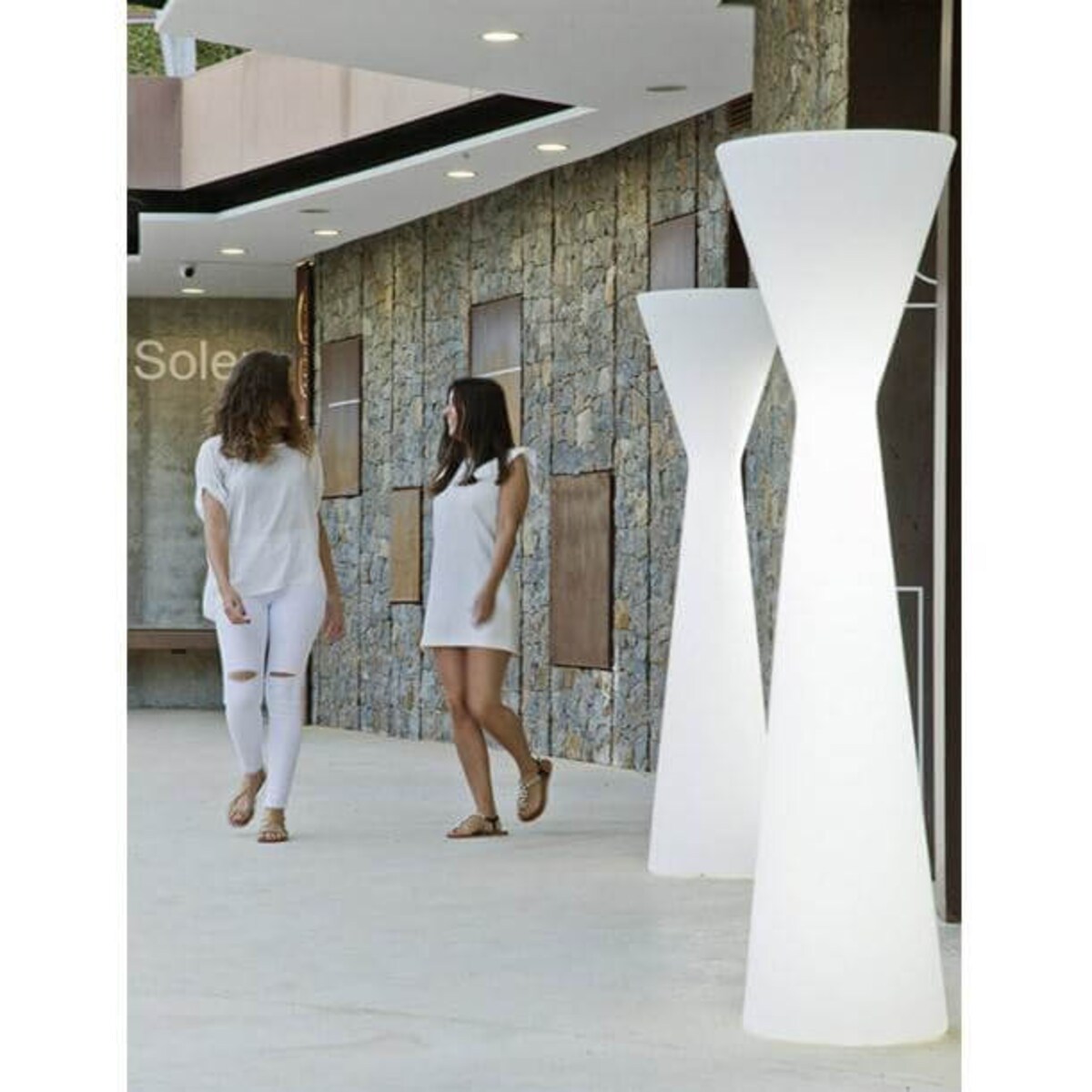 Podłogowa lampa Konika LUMKN170OFNW King Home LED 20W 6000K IP65 słupek biała