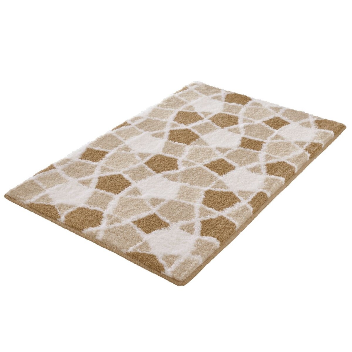Kleine Wolke Sintra Dywanik łazienkowy mozaika 60x90 cm macadamia beż brąz