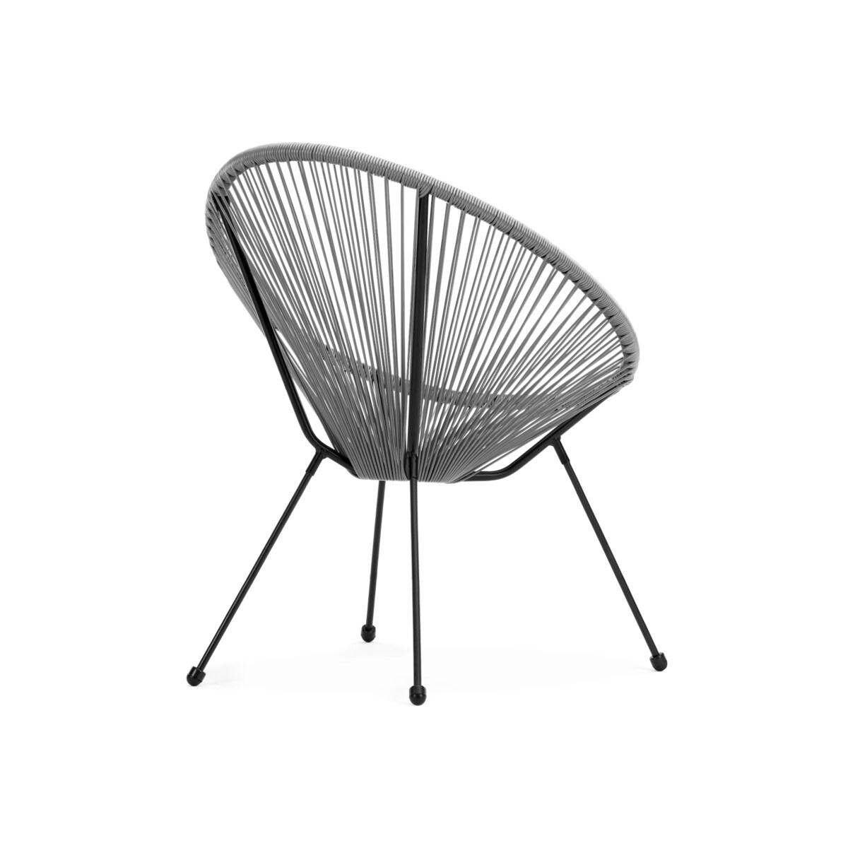 KONSIMO GROSTI Fotel ogrodowy z rattanu Acapulco w kolorze szarym