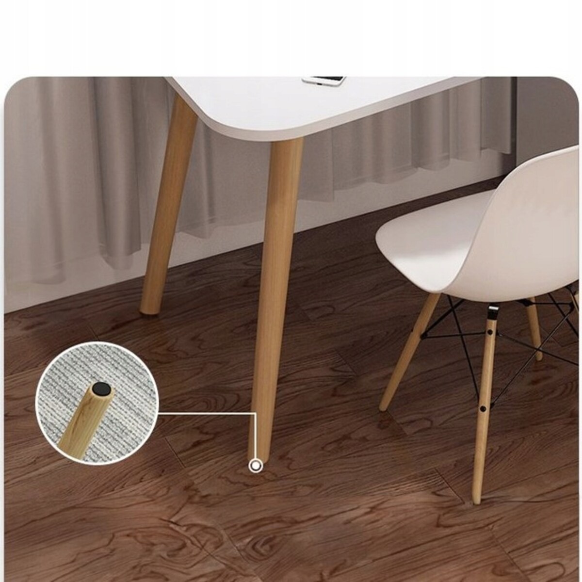 Biurko Komputerowe Do Domu Biura Szuflady Białe Stolik 100 Cm Regał Loft