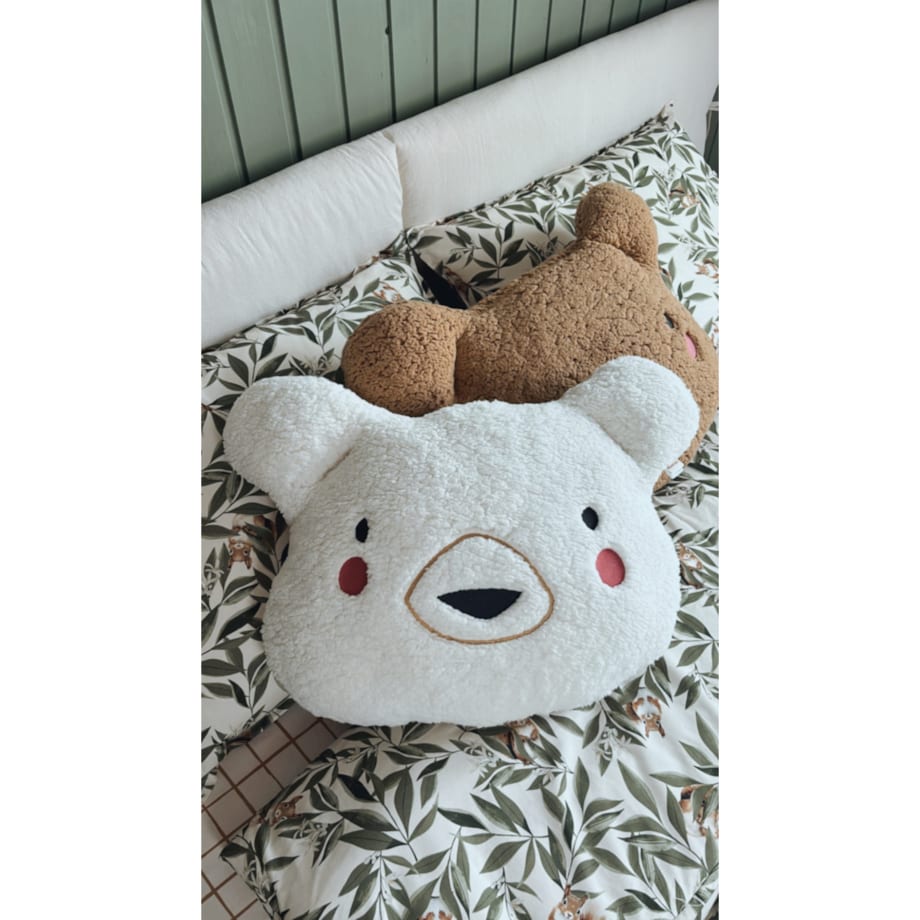 Poduszka dekoracyjna miś ecru