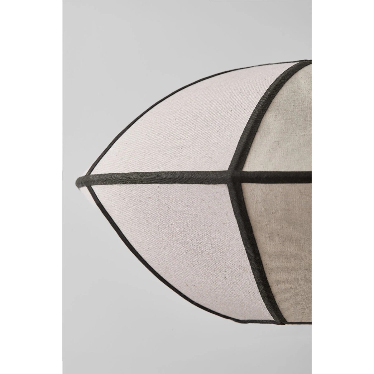 Komplet 2 lamp wiszących lniano-czarnych Patraix