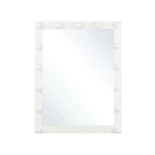 Metalowe lustro ścienne LED 50 x 60 cm białe ODENAS