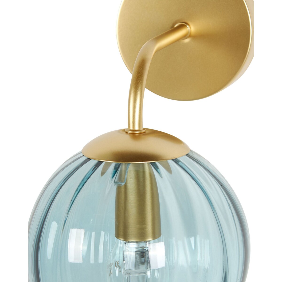 Lampa ścienna metalowa niebieska BOOMI