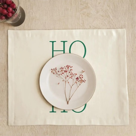 Podkładki świąteczne - HO HO HO - zielone