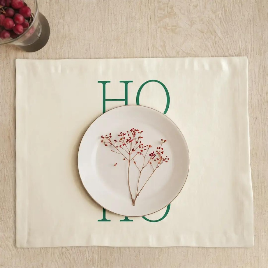 Podkładki świąteczne - HO HO HO - zielone