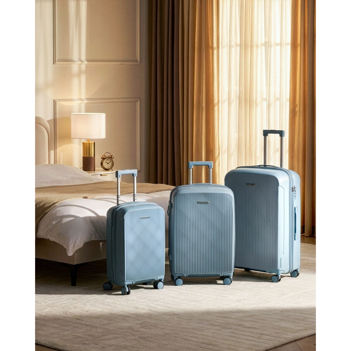 Zestaw 3 walizek TONSAI Niebieski
