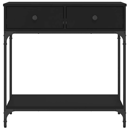 vidaXL Stolik konsolowy, czarny, 75x34,5x75 cm