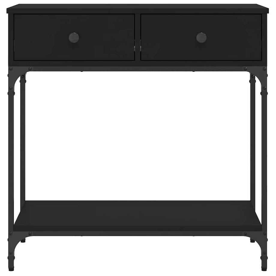 vidaXL Stolik konsolowy, czarny, 75x34,5x75 cm