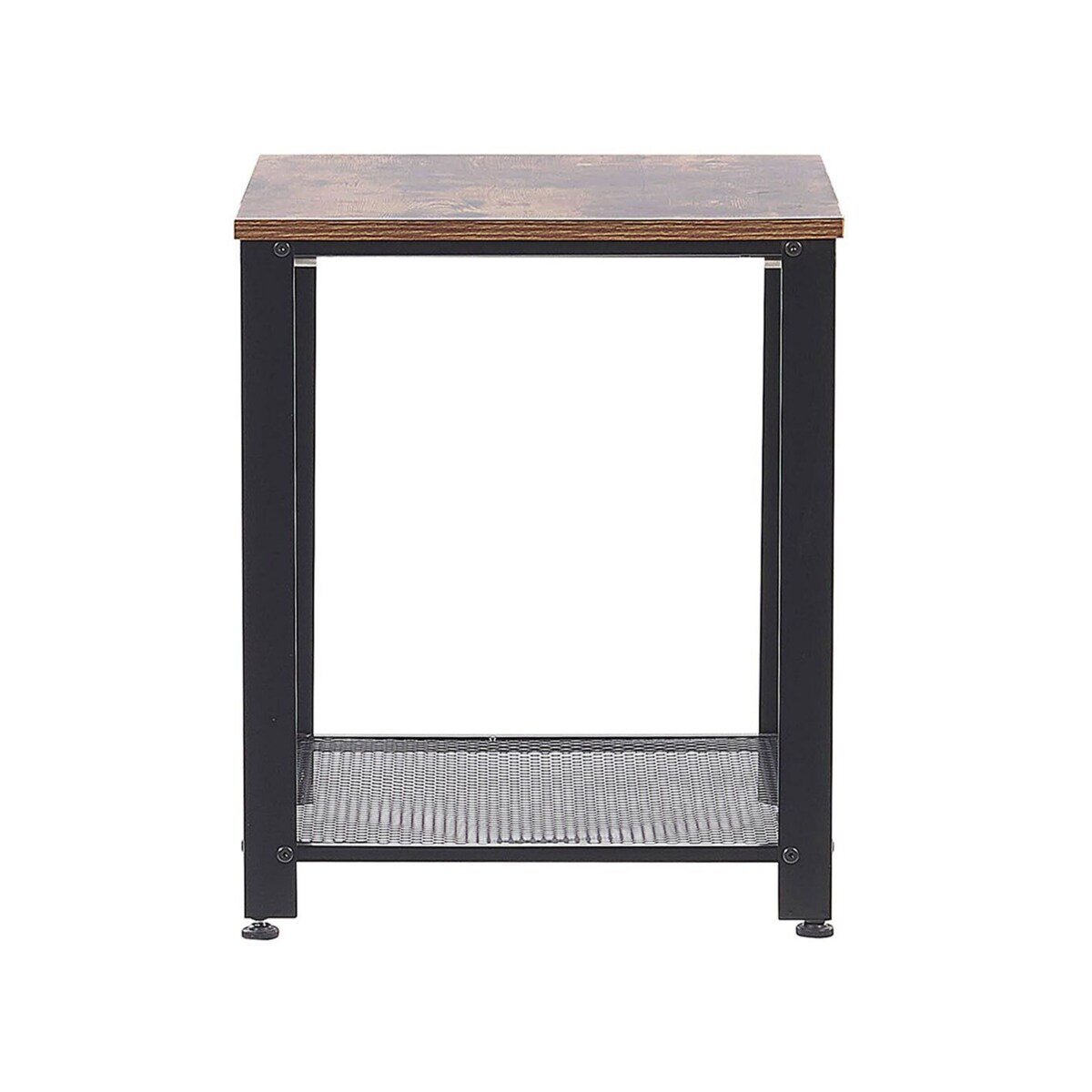 Stolik pomocniczy ciemne drewno z czarnym ASTON