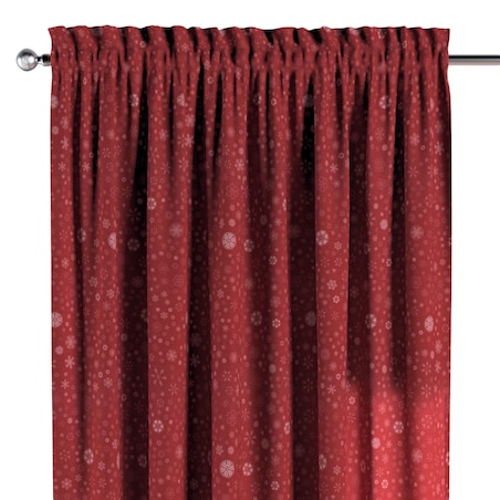 Zasłona na kanale z grzywką 1 szt. 130x260 czerwony