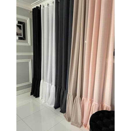 firana "pleat" z falbaną 140x250 cm