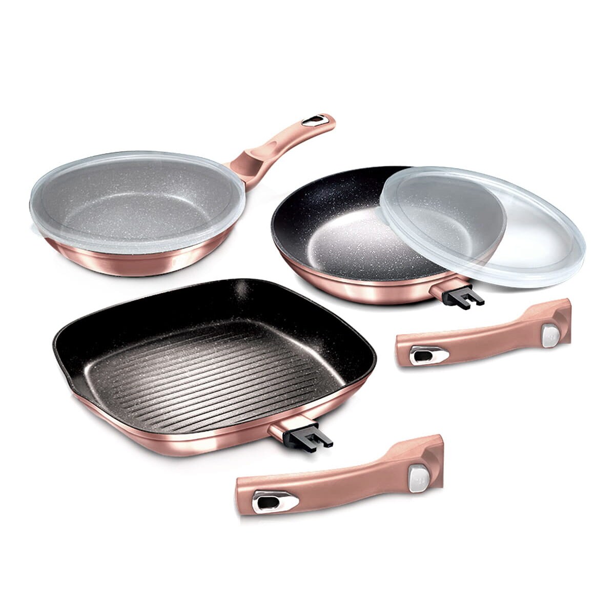 Zestaw 3 patelni z odłączaną rączką Berlinger Haus BH-7038