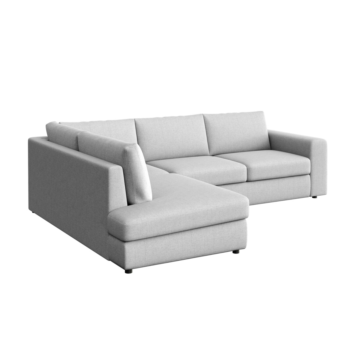 Sofa narożna lewa Baga jasno szara