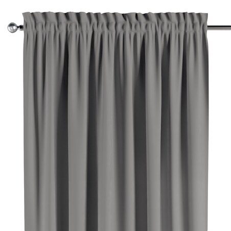 Zasłona na kanale z grzywką 1 szt. 130x245 szary