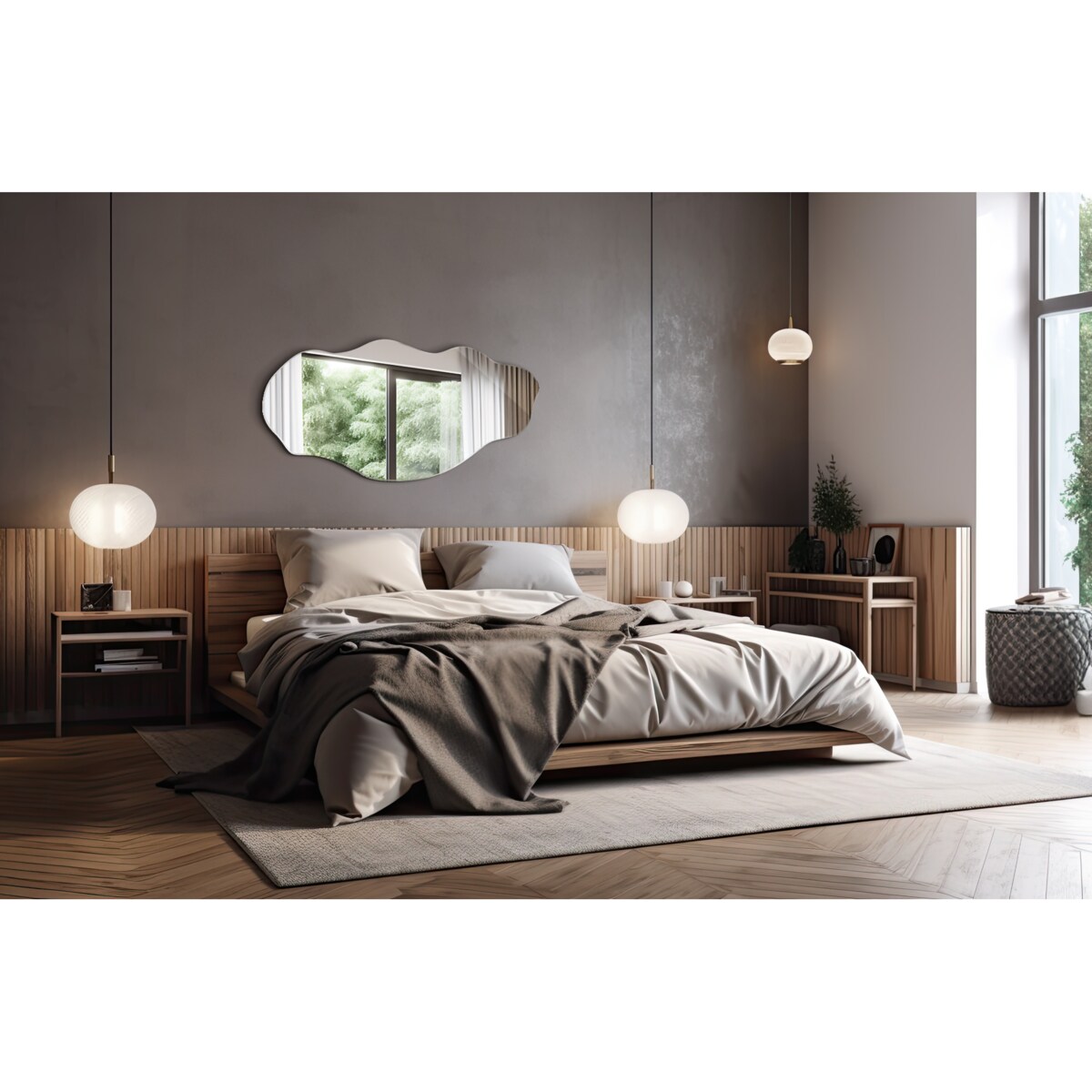 Lustro Faliste Smukłe 45x90 cm