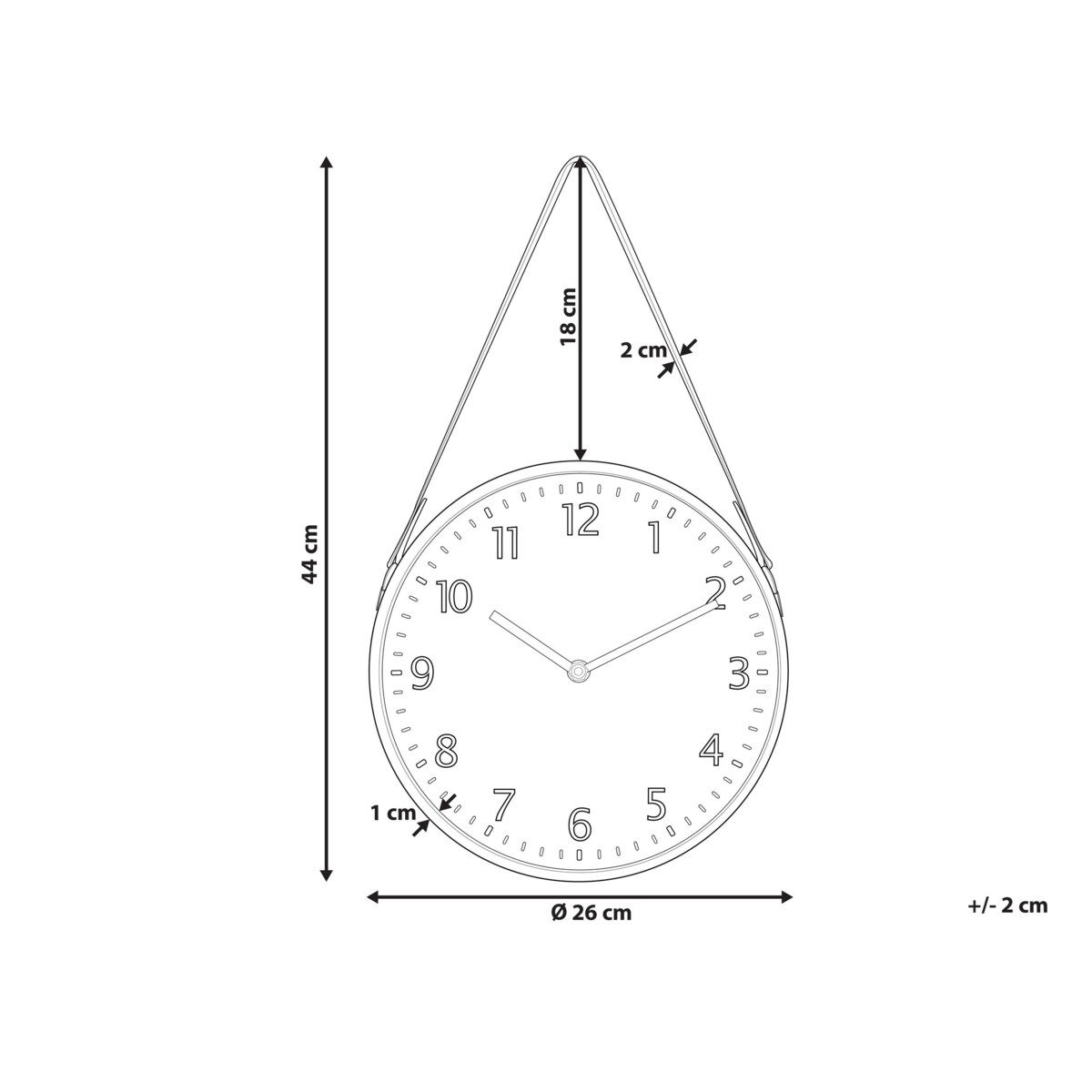 Zegar ścienny ø 26 cm brązowy RENENS