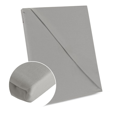 Prześcieradło bawełniane bez gumki 200x220 + dodatkowe 5cm po bokach bokach jasno szare