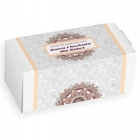 ZESTAW PREZENTOWY NA DZIEŃ BABCI PREZENT UPOMINEK 20 KAW I HERBAT DLA BABCI