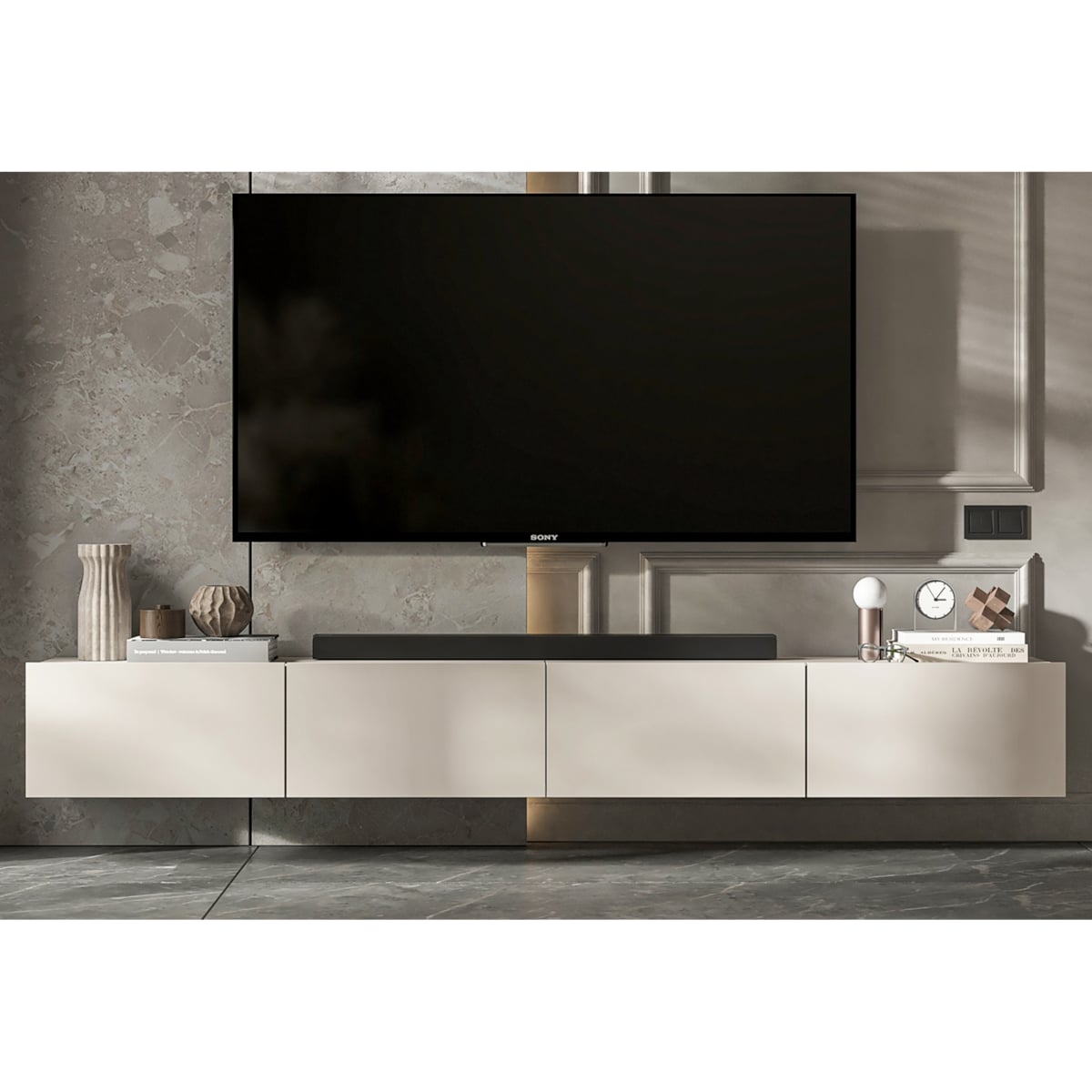 Szafka RTV Loft Wisząca Komoda RTV Kaszmir MAT 240 cm