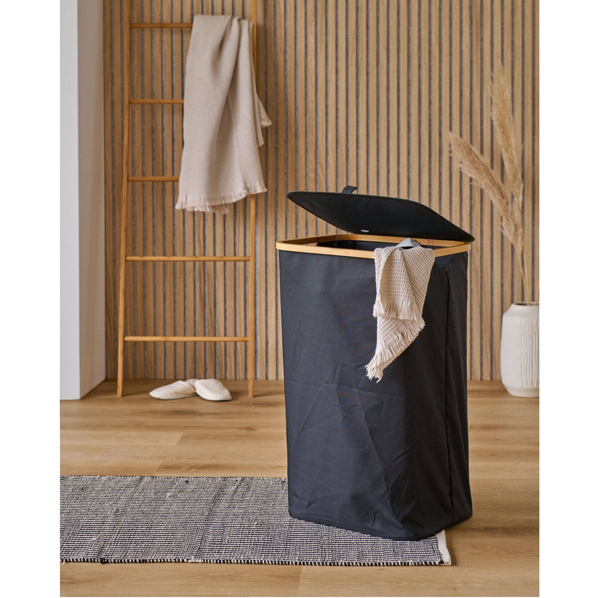 Kosz na pranie z torbą, 44 x 33 x 70 cm