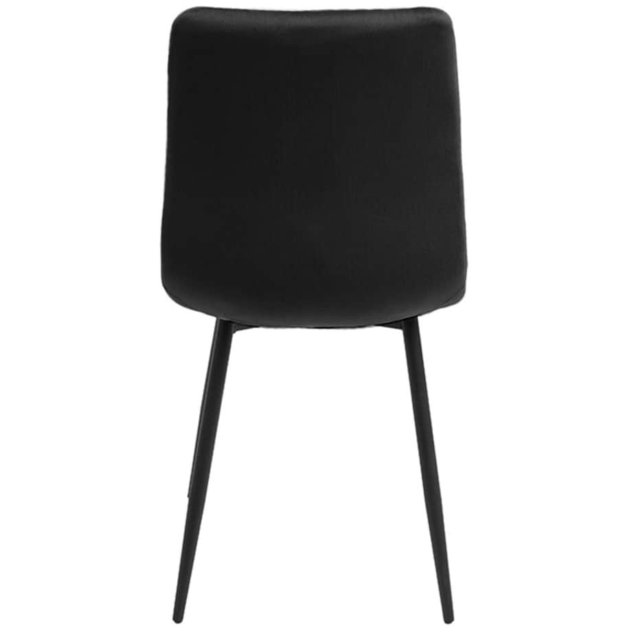 Krzesło tapicerowane welurowe do salonu kuchni jadalni czarne velvet loft