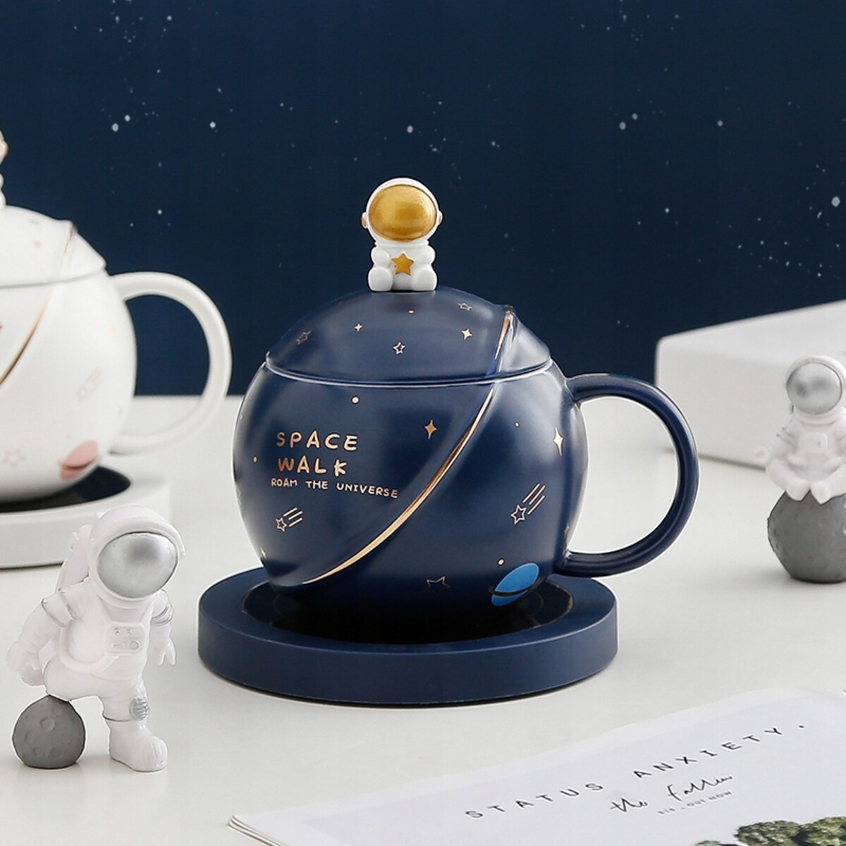 ZESTAW KUBEK Z PODGRZEWACZEM + Łyżka + Kabel USB PREZENT KUBEK ŚWIĄTECZNY