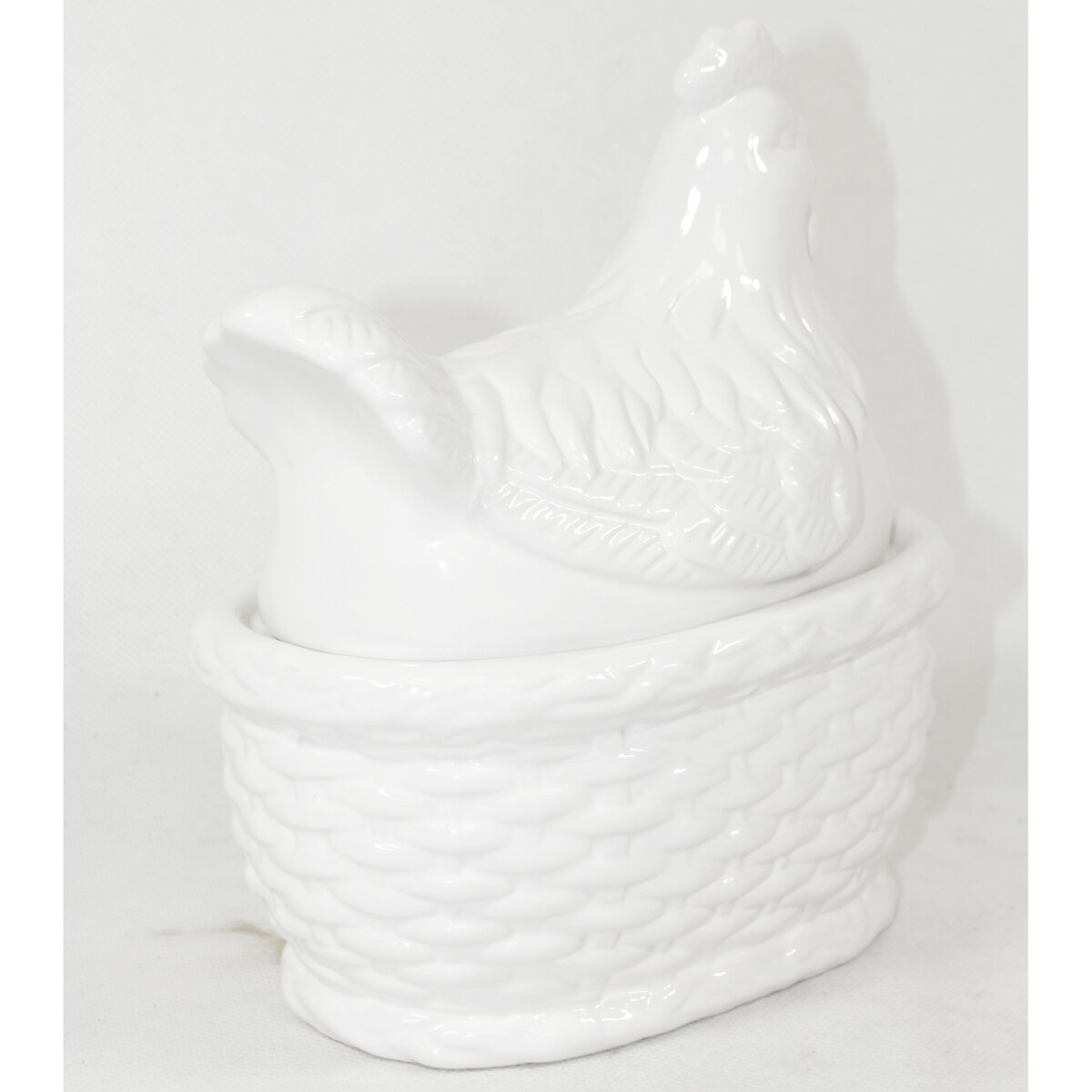 Dekoracja - figurka KOKOSZKA 19x17x11,5 cm biała