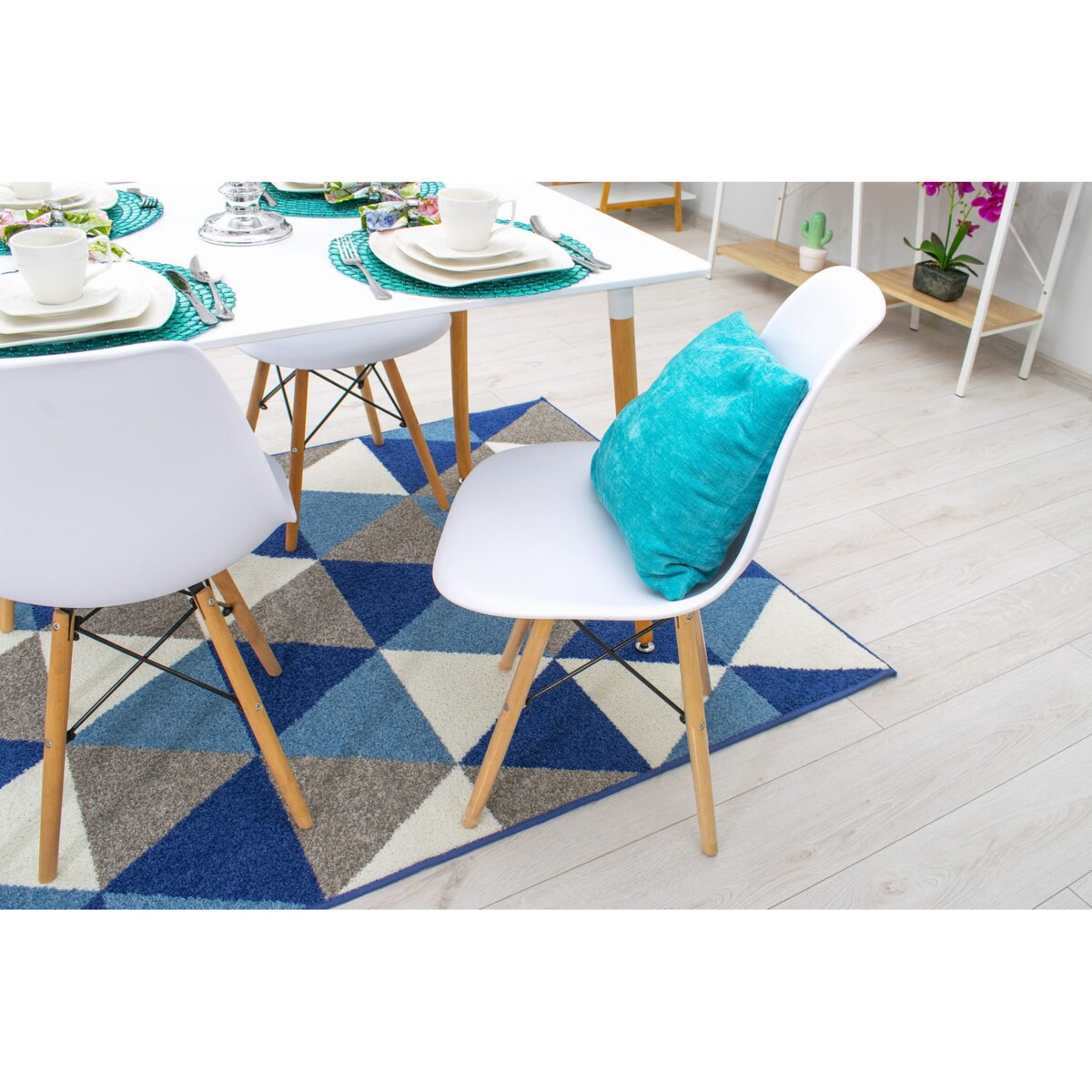 Krzesło Do Jadalni Kuchni Salonu Osaka Białe / Nogi Naturalne X 2