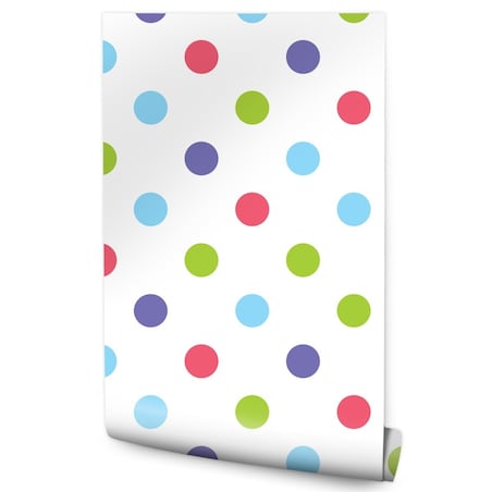 Tapeta Dla Dzieci Kolorowe GROSZKI Kropki