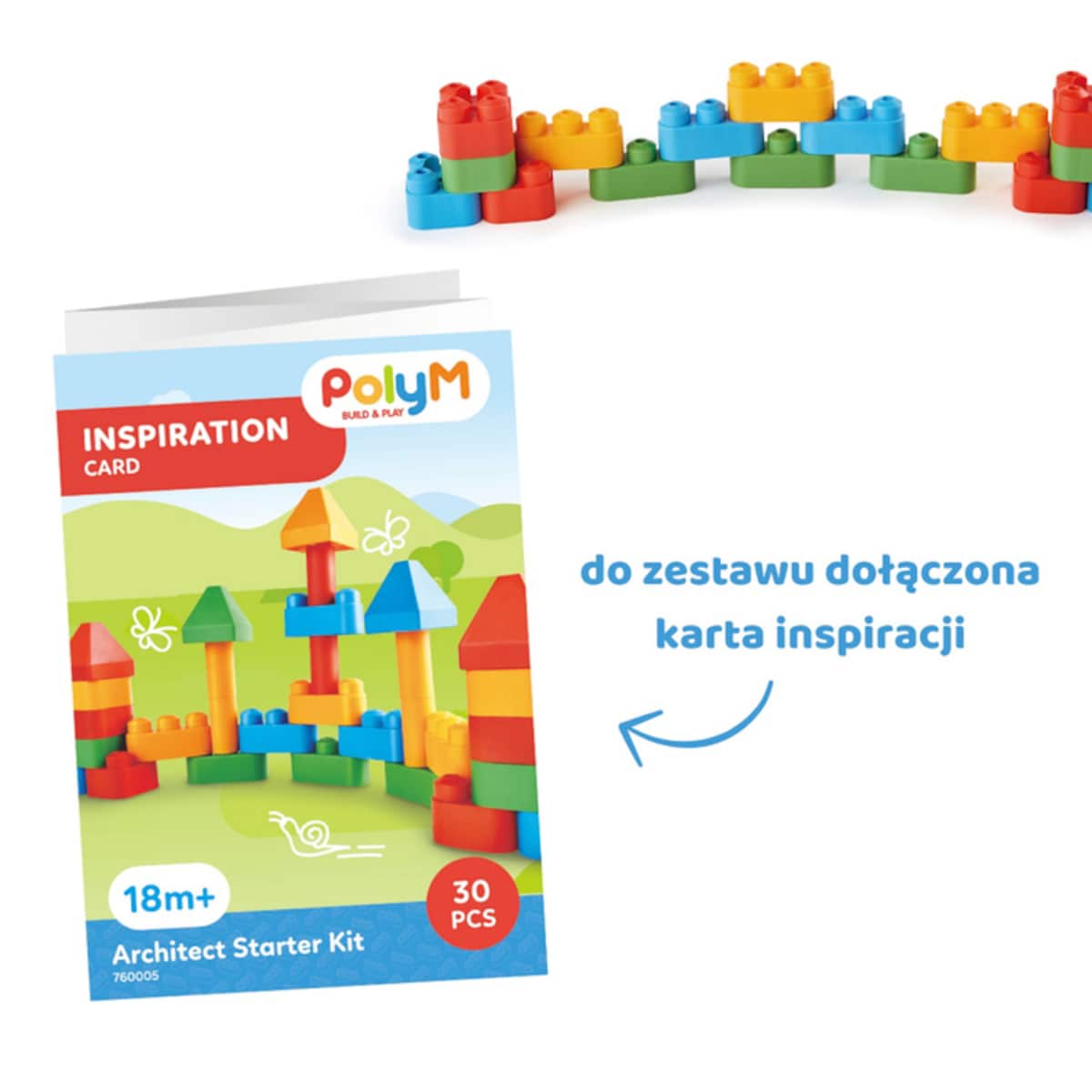 Miękkie Klocki Konstrukcyjne Zestaw Startowy Małego Architekta 30 el. 18m+ PolyM
