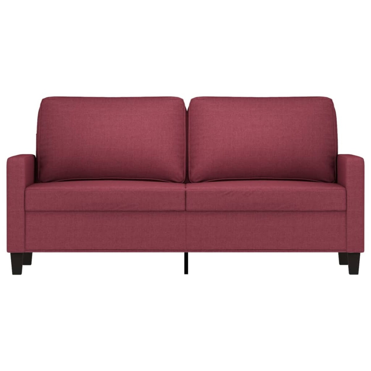 vidaXL Sofa 2-osobowa, winna czerwień, 140 cm, tapicerowana tkaniną