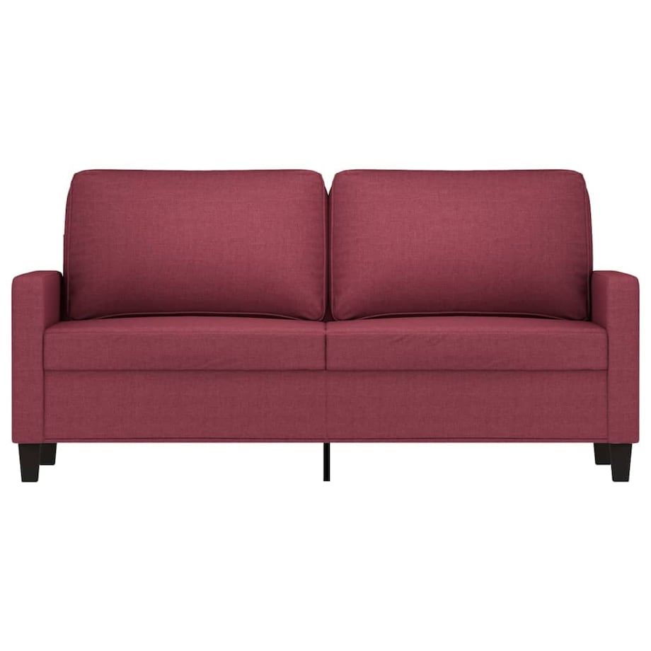 vidaXL Sofa 2-osobowa, winna czerwień, 140 cm, tapicerowana tkaniną