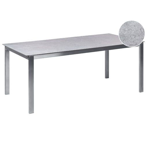 Stół ogrodowy szklany 180 x 90 cm szary COSOLETO