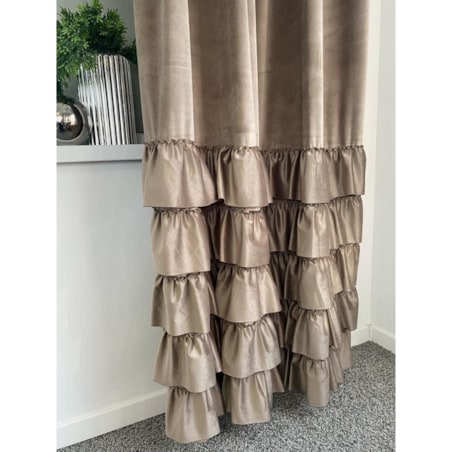 zasłona welurowa z falbanami od dołu 140x250 cm