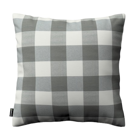 Poszewka Kinga na poduszkę 60x60 szaro-biała krata (5,5x5,5cm)