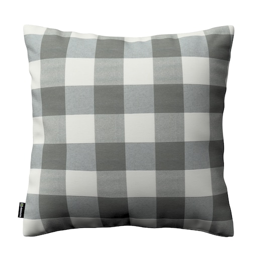 Poszewka Kinga na poduszkę 60x60 szaro-biała krata (5,5x5,5cm)