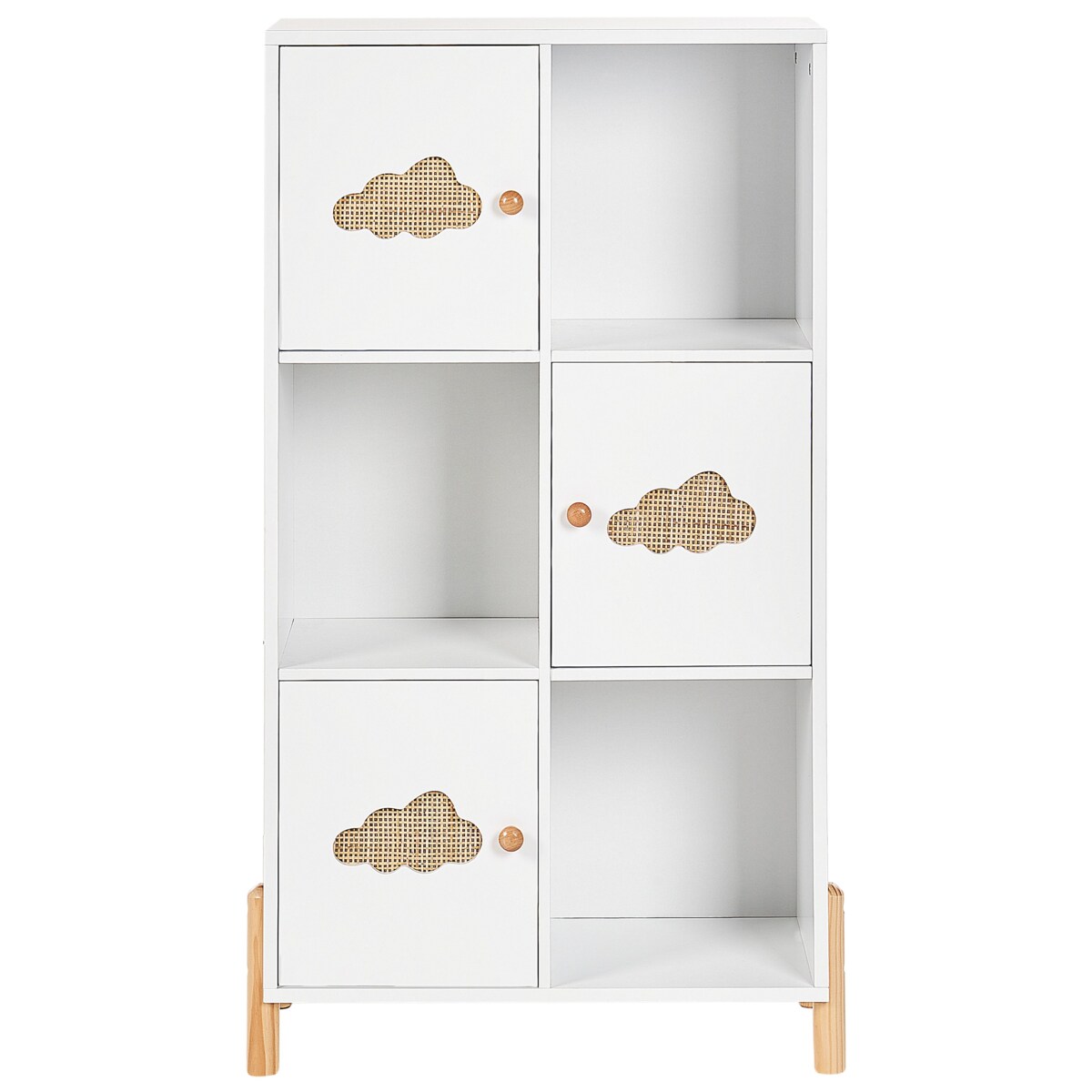 Regał jasne drewno z białym CLOUDY