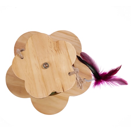 Drapak dla kota ZABAWKA stojąca z kuleczkami wiszące PIÓRKO do drapania