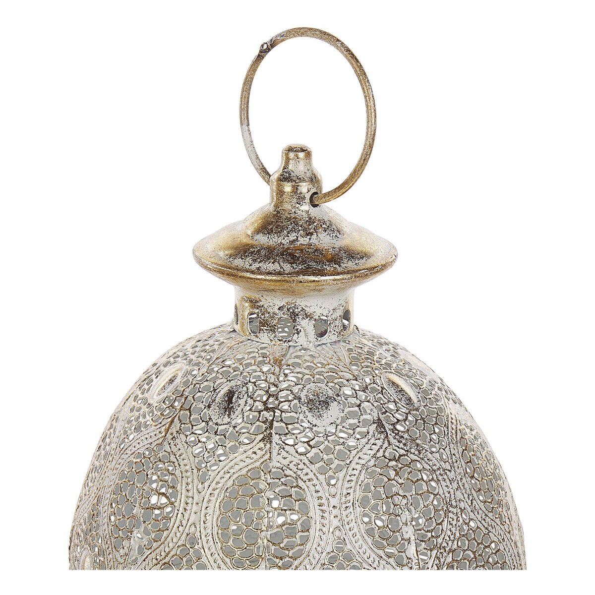 Lampion metalowy 34 cm złoty AMORGOS