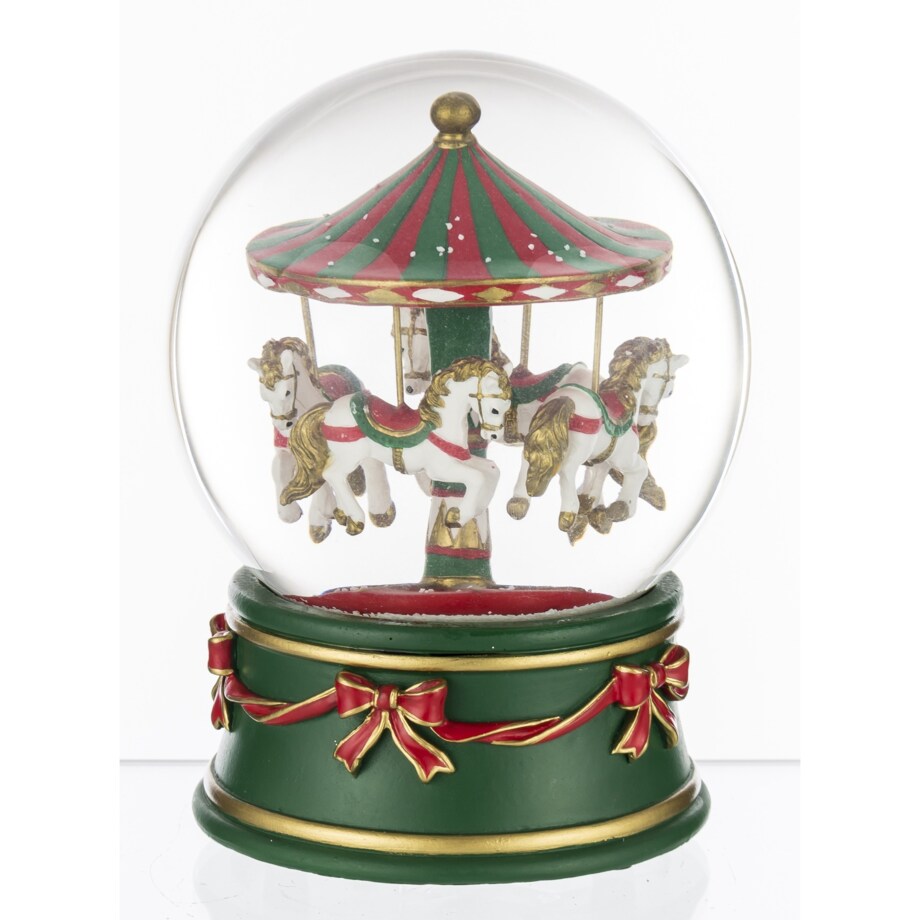 Kula śnieżna z pozytywką i karuzelą GIOSTRA 16x11,5x11,5 cm