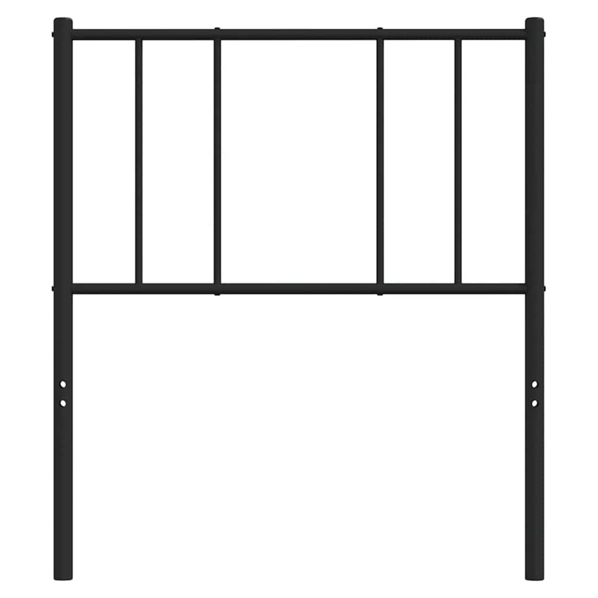 vidaXL Metalowe wezgłowie, czarne, 100 cm