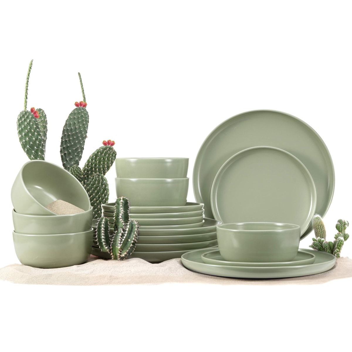 Konsimo VICTO Zestaw obiadowy 6os. (18 el.), pistacjowy