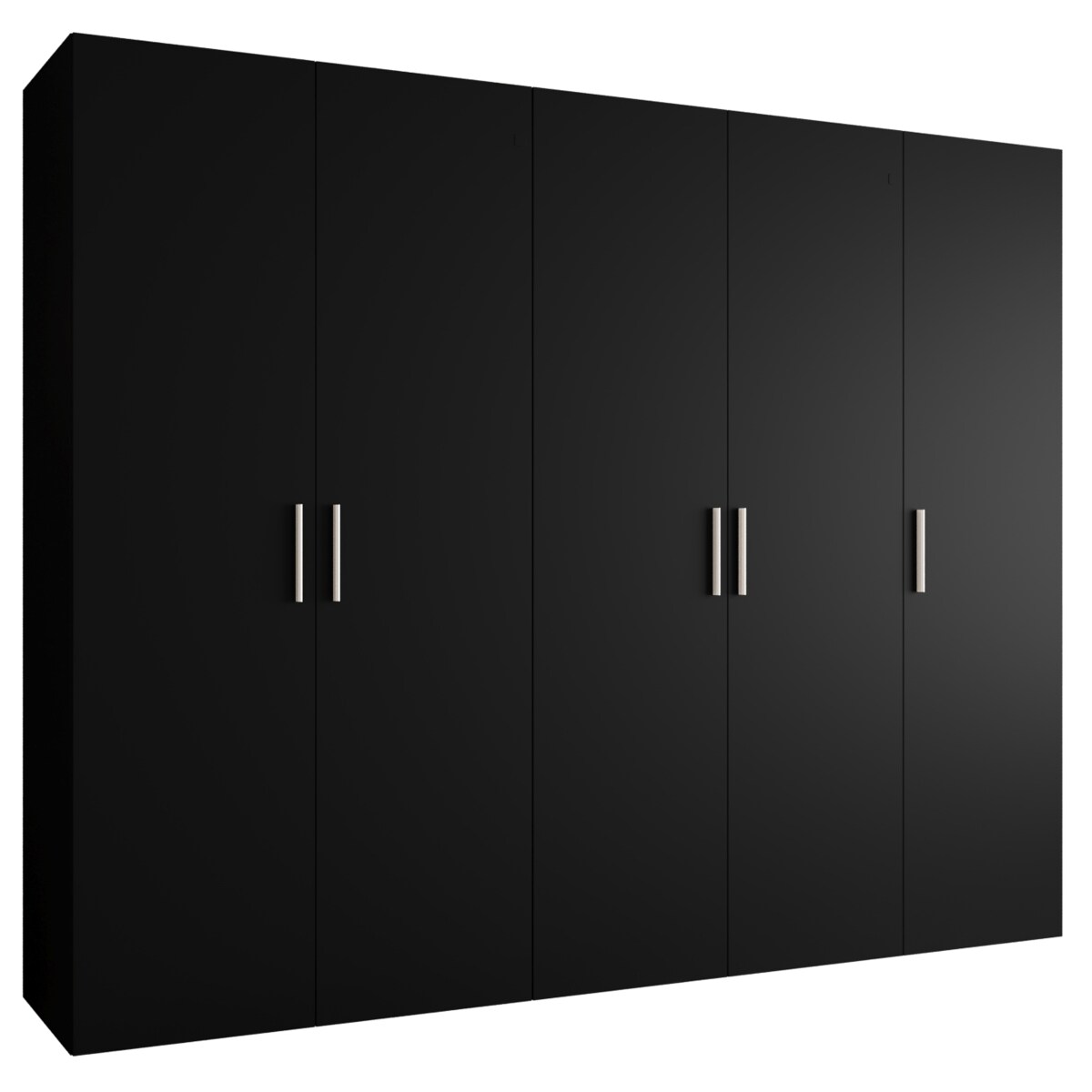 Szafa uchylna otwierana BARI 1 250 wys. 202 cm Czarny + u. Srebrny